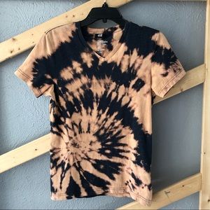 Bleach Tie Dye – Navy Tee - Unique Shirt - Upcycled Tie Die